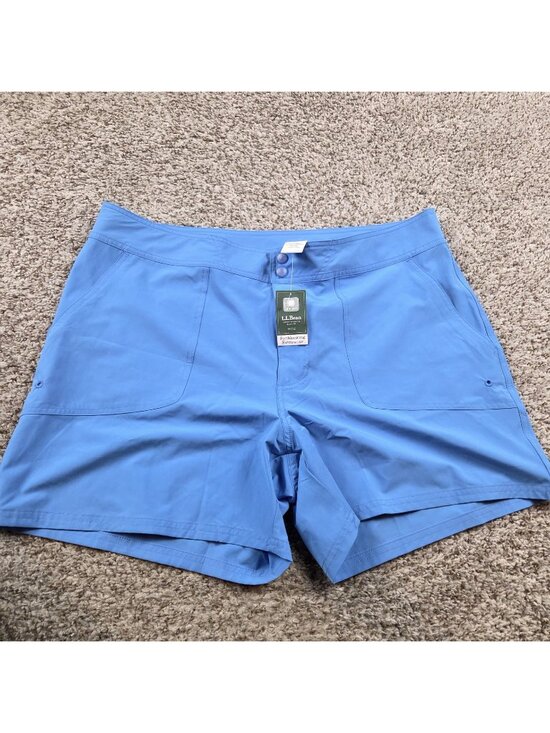 L.L. Bean Pants - LL Bean Board Shorts Womens 16 Blue Stretch UPF 50 Swim Beach